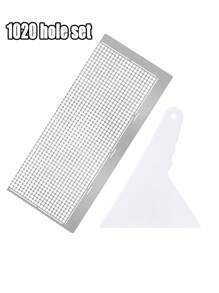 2/6 Pieces Diamond Drawing Ruler Stainless Steel Diamond Mesh Ruler 5D Diamond Drawing Ruler Tool DIY Drawing Ruler Belt 1020 240 520 Blank Mesh Diamond Painting Repair Tool Suitable For DIY Art Crafts