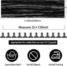 12 Pack 10Ft Cheesecloth Table Runner 35x120 Inch Boho Gauze Table Runner Rustic Cheese Cloth Long Table Runner Romantic Table Runner For Wedding Bridal Shower Birthday Party Table Decor (Black) - 黑與白 - 查看 2