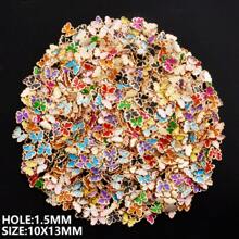 20/50/100 peças sortidas de pingentes de esmalte, incluindo coração, pimenta, borboleta, flor e mini corações, cor aleatória, adequado para decoração de bolsas, faça você mesmo joias de colar, pulseira, brincos