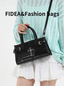 新款时尚斜挎包，简约优雅 PU 皮革都市时尚斜挎包，百搭复古风格单肩包，适合通勤和日常使用