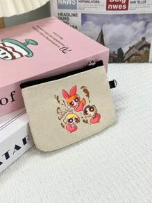 THE POWERPUFF GIRLS Multicolor Mini Coin Purse Card Holder Key Pouch Zipper Coin Wallet Cute Cartoon Policewoman Lipstick Storage Bag For Women Wallet Mini Wallet Purse Wallet Travel Wallet Back To School Supplies Stationery Pencil Pouch