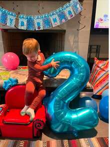 40 Inch Large Numbers Balloons ,Foil Mylar Big Number Balloons For Birthday Party Supplies Decorations - Blue - View 7