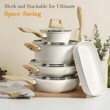 不粘锅具套装,花岗岩涂层锅具套装,铝合金不粘锅具套装,烹饪锅具套装 - 彩色 - 查看 13