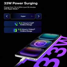 Infinix HOT 50 Pro+ 智能手机 8GB+256GB RAM+ROM 联发科 Helio G100 6.78 英寸 FHD+ 3D 曲面 120Hz AMOLED 显示屏 50MP 主摄像头 5000mAh 长效电池 + 33W 快速充电 - Sleek Black - 查看 8