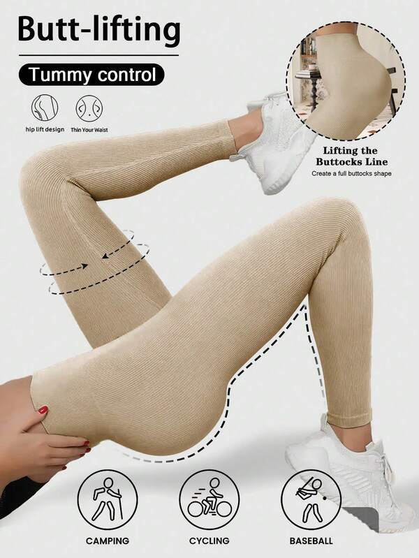 Seamless High Waisted Yoga Legging Butt Lifting Tummy Control Workout Legging With 4 Way Stretch Non See Through Athletic Pants For Running Gym Spring Summer Fitness Gym Sports Trousers Activewear Bottoms Stretchy Fabric Women