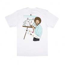 Special Offer  Street Wear RIPNDIP Cat Print Middle Finger Casual Sports Fashion Couple Men Women Short Sleeve T - - White - View 5