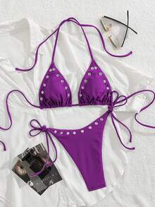 女士两件套比基尼套装，欧美风格