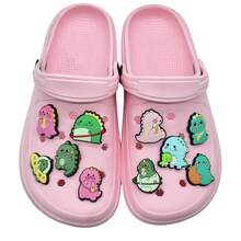 10/15PCS Shoe Accessories , Cute Capybara And Little Monster Cartoon Hole Shoes Flower Shoe Buckle, Removable DIY Shoe Decorations Gift Creative Street Style , PVC Soft Rubber Material ,DIY Shoe Buckle ,Shoe Flower Shoe Clip High-End Temperament New Shoe Buckle,Hole Shoes Accessories Slippers Children And Adults Universal Detachable DIY Cute Accessories,Can Be Matched With Any Style