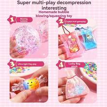 1套彩色纳米腻子DIY减压挤泥，颜色随机 - 無色 - 查看 6