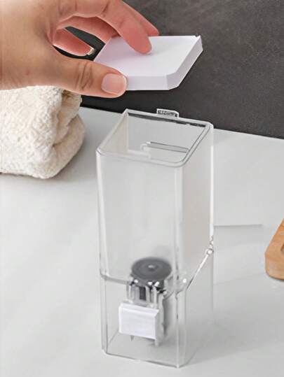 1 PIEZA Dispensador de jabón de baño, dispensador de jabón líquido montado en la pared, dispensador de jabón de manos líquido, dispensador de jabón líquido de gran capacidad, botella de jabón líquido resistente al agua, botella de gel de ducha, organizador de baño, dispensador de jabón de cocina, dispensador de jabón para oficina, hotel, hogar, escuela, decoración de baño de verano, sin necesidad de taladrar.