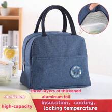 1pc Bestselling Insulated Lunch Bag With Bear Pattern - Waterproof & Portable, Suitable For School And Office - Keeps Food Fresh & Warm, Insulated Aluminum Foil Lunch Box Bag, Tote Bag, Picnic
