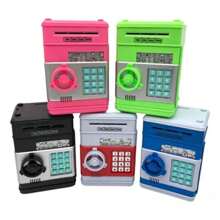 Mini Cofre Eletrônico Digital Puxa Notas Automático Senha 4 Dígitos Dinheiro e Moedas