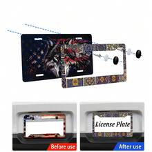 Mexican Tiles License Plate Frames - 2PC Mandala Boho License Plate Frame Women Men, Universal Accessories License Plate Cute Aluminum Car Frames Women Men US Vehicles 12x6inch - 12x6 inch - 查看 3