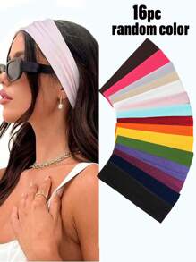 20 pezzi Bandane da donna, fasce per capelli sportive alla moda, fasce per capelli da donna antiscivolo, fasce per capelli, multicolore, sportive, elastiche e traspiranti; accessori per capelli per yoga, valore estetico elevato, fasce per capelli morbide e elastiche per allenamento, yoga, corsa