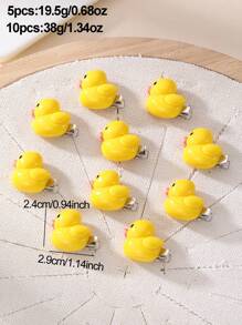 Set de 5 piezas/10 piezas de pasadores de pelo con diseño de patitos para niñas pequeñas