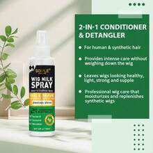 GOIPLE 假发滋养喷雾，假发护理液，适用于合成假发，保湿柔顺，补充水分，滋养秀发，抚平毛躁，同时具有热保护功能，免洗护发素，易于梳理，令假发焕发活力，延长使用寿命，提升光泽。（3.4 液盎司/100毫升）