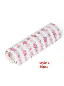 50 piezas de hojas de papel encerado premium impermeables, ideales para picnics de comida, envoltorios a prueba de grasa para pan, sándwiches, hamburguesas, papas fritas, herramientas de papel antiadherente para hornear, perfecto para boda, fiesta, utensilios de cocina (color y estilo al azar) - Rosa - Ver 14