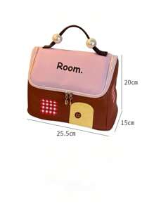 Bolsa de cosméticos de alta calidad con diseño de dopamina para niñas, bolso con gran capacidad y compartimentos, organizador de viaje impermeable, bolsa para maquillaje, bolsa para artículos de cuidado