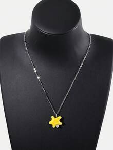 1 套（1 对耳环 + 1 条项链）可爱陶瓷海星吊坠耳环和项链首饰套装，适合女性日常休闲、沙滩、派对穿着、所有季节、节日礼物