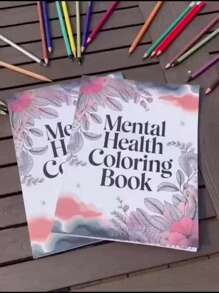 24-Page Mental Health Coloring Book For Adults & Teens - Relax & Emotional Calming Art Relax With Intricate Floral Designs, High-Quality Paper - Perfect Gift For Valentine's Day, Easter, Birthdays, Relax Coloring Book, Inspirational Quotes, Bold Text Graphics School Supplies,Back To School