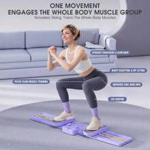 ZM Health Máquina de esquí, máquina de entrenamiento de esquí simulado, ejercitador de piernas y cadera, equipo de fitness aeróbico, para uso doméstico, gimnasio, Pilates, yoga