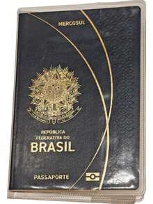 2 Peças Capa protetora para Passaporte material escolar material escola papelaria - Transparente - Visão 2