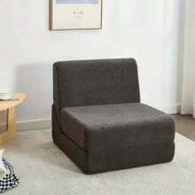 3-In-1 Modern Convertible Sofa Bed, Living Room Furniture, Single Sofa, Foldable Floor Sofa And Sofa Bed, Enjoy Comfortable Naps, Modular Sofa, Suitable For Living Room/Office/Bedroom, Gray, Thicker Design For Extra Comfort