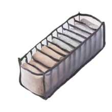 11 Compartment Home Collapsible Underwear Storage Box Nylon Organizing Dormitory Storage Bra Organizing Breathable Mesh Bag