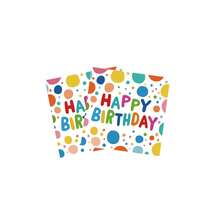 10 件/20 件/50 件/套，生日快乐派对用品套装，一次性纸质生日盘子、餐巾、杯子和彩色装饰物品，时尚派对礼物，圣诞节 - 彩色 - 查看 9