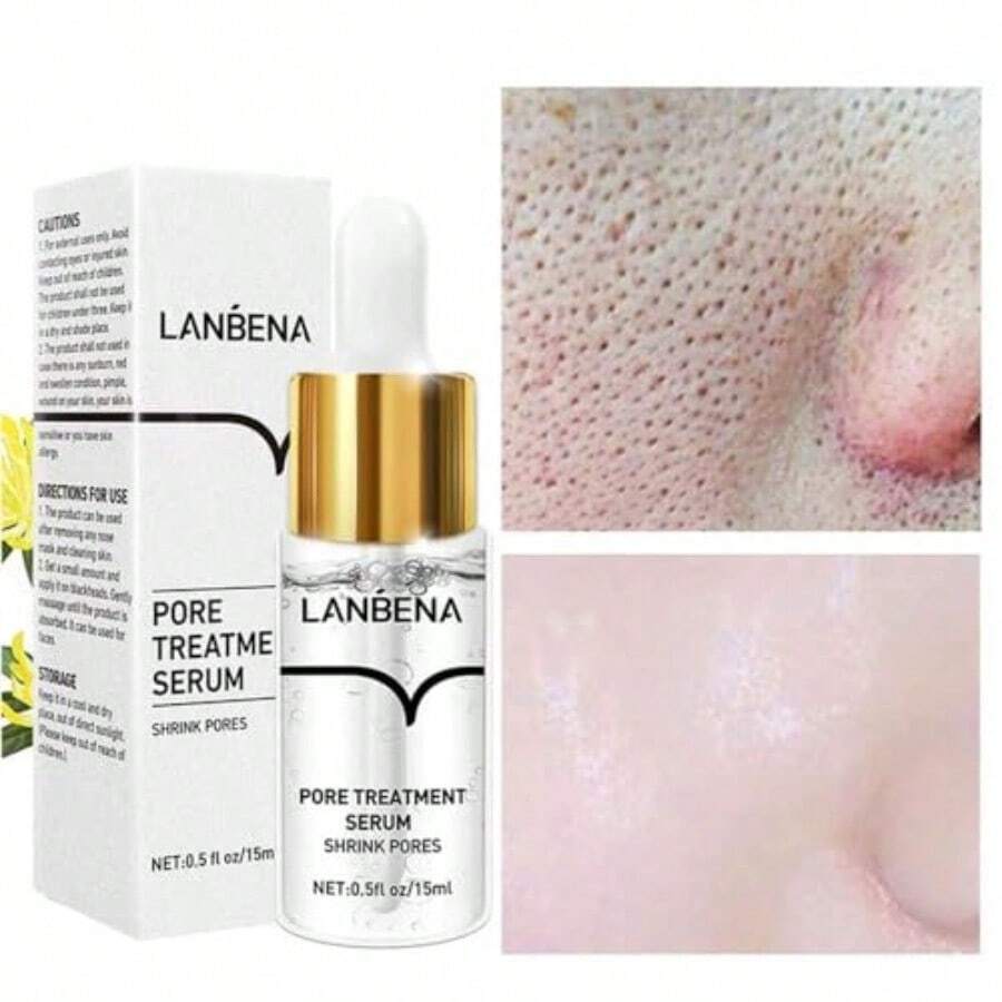 Suero facial para el cuidado de los poros, esencia facial para minimizar los poros agrandados, para cerrar los poros, reducir los poros + aliviar la sequedad + control del aceite + firmeza + hidratación, nuevo empaque - como en la foto - Ver 1
