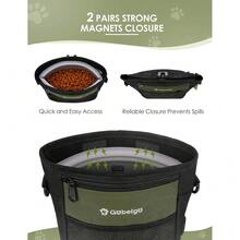 New-15  Dog Treat Pouch  Silicone Snack Bag, Front Pocket Fits All Phon, 4 C Treat Bag  Training Clicker, E Stronr Magnetic Closure, 3 Ways To Wear Walking Fanny Pack (Army Green) - Army Green - View 3