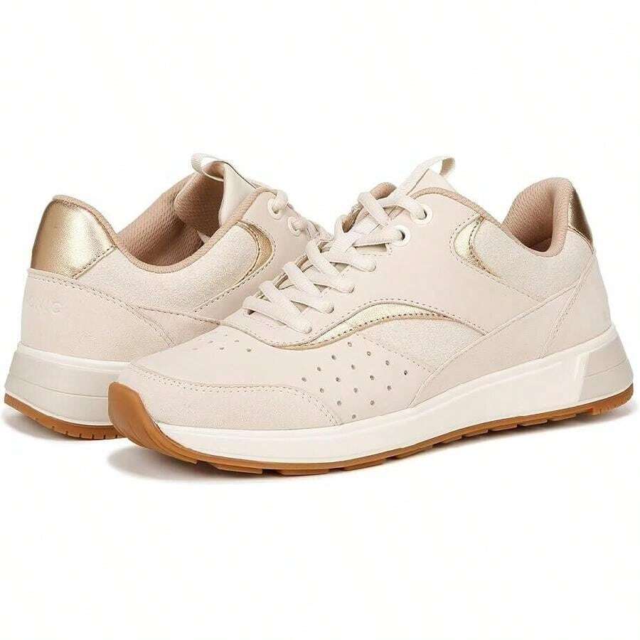 Vionic Nova Sneakers Women's US 6.5 Cream Suede Round Toe Training Shoes ERK68 - 米色 - 查看 1