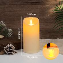 Đèn trang trí nến dùng pin trong nhà và ngoài trời 5 chiếc/3 chiếc/1 chiếc, Đèn trang trí nến LED không ngọn lửa nhấp nháy, Đèn trang trí không khí tiệc cưới Halloween Giáng sinh, Đèn trang trí không khí đặc biệt cầu hôn bằng nến màu trắng kem (Không có pin) - trắng - Xem 15