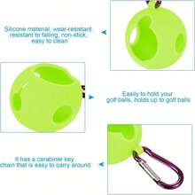 1 件高尔夫球架软硅胶夹带钩，高尔夫球套球盖，高尔夫硅胶球套高尔夫球盖保护袋，高尔夫球架 - 彩色 - 查看 9