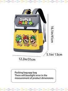 Super Mario Mario Game Theme Schoolbag Casual College Men And Women Anime Storage Shoulder Bag