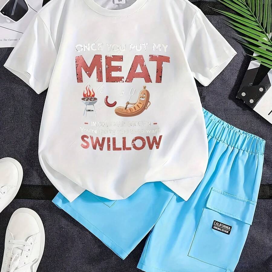 Una vez que pongas mi carne en tu boca divertida gráfica de amante de las salchichas a la parrilla BBQ Camiseta de transferencia de calor de algodón de 200 g Camisetas divertidas y cómodas para edades de 6 a 13 años Mejor regalo para fiestas de verano, cumpleaños y regreso a la escuela 1630220g FT Camiseta holgada de algodón slub. Ilustración de pantalla de seda retroa página completa de la cabeza de un perro con todo tipo de expresiones divertidas y eslóganes autodestructivos. Impresión con mucílago, a todo color y textura. Bolsillo lateral del bajo, bolsillos prácticos frescos o cálidos. Nombre de mascota impreso en toda el área en el puño izquierdo. Combinando con el tema de los collares de mascotas divertidos enumerados. "¡Los dueños de mascotas no tienen el mismo sentido del humor, pero las camisetas sí!" Para los amantes de las mascotas en las fiestas de mascotas. - Blanco - Ver 1