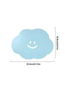30cm*60cm Wasserfeste Mausmatte für Laptops, Süßes Leder Schreibtischunterlag für Mädchen, Büro Tastatur und Desktop Mauspad für Herren, Unregelmäßig geformte weiße Wolke - einseitig wasserfeste Mausmatte