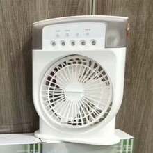 USB Rechargeable Mini Cooling Fan With 5-Hole Mist Spray, Desktop Fan, Portable Humidifying Cooling Fan For Home, Office, Travel, 1500mAh - Multicolor - View 16