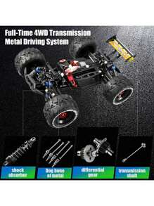 4DRC H3 Coche RC 1:16 a 70KM/H o 50KM/H 4x4 con luces LED Control Remoto, Coche teledirigido Monster Truck Drift de Alta Velocidad para Niños|H5 Coche RC de Alta Velocidad Profesional 4x4 control remoto todoterreno para adultos con neumáticos grandes, juguete para niños, regalo de Navidad con caja