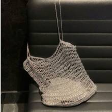 1 rollo de 50 g de madeja de hilo de crochet único, dorado y plateado, con purpurina, tejido a mano para proyectos de tejido y crochet. Perfecto para crear suéteres, gorros, bolsos y muñecas.