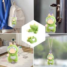 拉布布服装，与拉布布兼容的服装，拉布布服装，兼容 17 厘米娃娃服装，17 厘米娃娃服装，服装套装服装，恐龙服装，娃娃钥匙扣配件，仿动物风格服装连体衣，家居装饰。万圣节装饰。