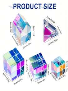 Optisches Glas X-Würfel Prisma - RGB Farbseparation, Farbmischung, Glasfasermaterial, Bildungsgeschenk, optisches Experiment Kristallglas Sonnenfänger Licht Würfel - Geschenk für Feiertage