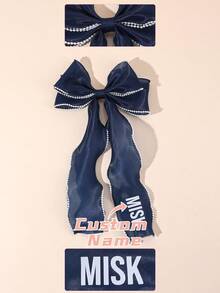 1pc Custom Hair Bow Mesh Ribbon Bow Elegant Hair Barrette Bow Hair Clip With Long Tail Accessory For Girls Kids Teens Vacation Daily Party Festival Hair Accessory Back To School - Multicolor - View 6