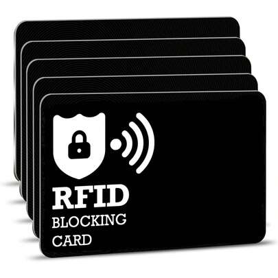 2/4 张 RFID 屏蔽卡 - 耐用便携设计，保护您的信用卡/借记卡 - 简约风格，适合日常使用、周年纪念礼物、趣味礼物、小礼物、送礼佳品