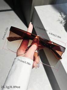 1 Cặp kính râm không gọng màu nâu, thích hợp cho các hoạt động ngoài trời, phong cách thể thao, du lịch, lễ hội, bãi biển, lễ hội âm nhạc, kỳ nghỉ, lái xe, dã ngoại, phụ kiện mùa hè, chuyến đi gia đình, trang phục thanh lịch, chơi golf, leo núi, phụ kiện phong cách đường phố, tiệc tùng, ngày lễ, phong cách đường phố, câu cá, thể thao, kỳ nghỉ, hoạt động ngoài trời. - Màu nâu - Xem 4