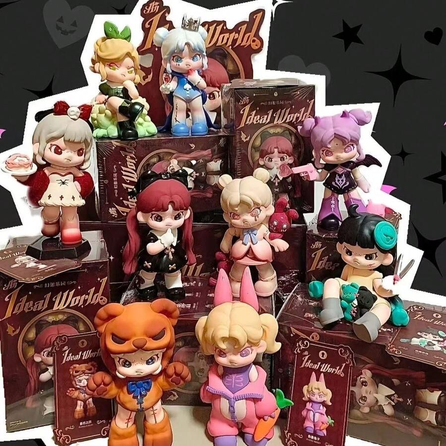 Muñecas de la serie Ideal World, coleccionables, excelentes opciones de regalo, adornos para automóviles, opciones de regalo de cumpleaños, muñecas pequeñas y lindas, colecciones de coleccionables, adornos de dibujos animados, decoraciones de muebles DORA - Multicolor - Ver 1