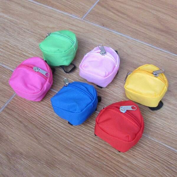 1pc Dollhouse Miniature Doll Backpack Model, Mini Book Bag Model, Doll Accessory
