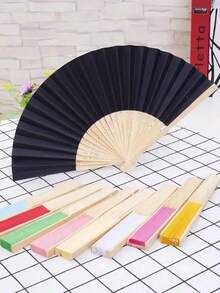 1 pieza Abanico plegable en blanco, Abanico para pintar y decorar a mano con graffitis coloridos para niños, Adecuado para decoración diaria y fiestas, Excelente como regalo para estudiantes y utilería para espectáculos - Multicolor - Ver 4