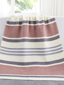 1条华夫格毛巾，浴室手巾，浴巾，速干柔软吸水毛巾。适用于浴室、健身房、酒店、海滩度假、日常使用。居家旅行皆宜。家居浴室装饰，秋季装饰，返校季装饰，美容院家居浴室淋浴毛巾，适用于美容院、酒店、运动、家居必需品、毛巾、护肤浴巾 - 彩色 - 查看 6