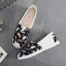 Canvas Flat Bottomed Fisherman Shoes Mesh Fabric Breathable Comfortable Fashionable Printed Upper Casual Board Shoes